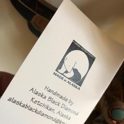 Alaska Black Diamond Totem Handmade Signed -Lot 112
