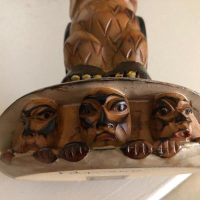 Alaska Black Diamond Totem Handmade Signed -Lot 112