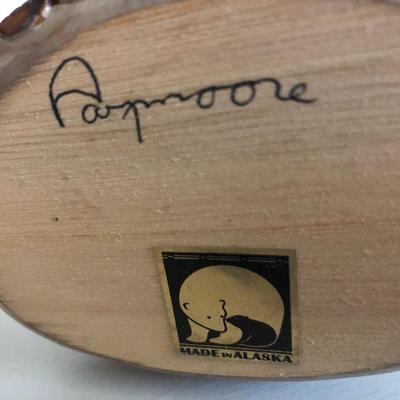 Alaska Black Diamond Totem Handmade Signed -Lot 112