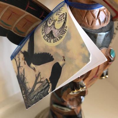 Alaska Black Diamond Totem Handmade Signed -Lot 112