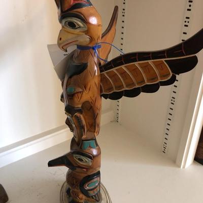 Alaska Black Diamond Totem Handmade Signed -Lot 112
