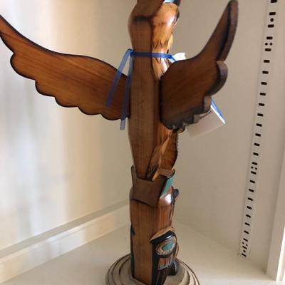 Alaska Black Diamond Totem Handmade Signed -Lot 112