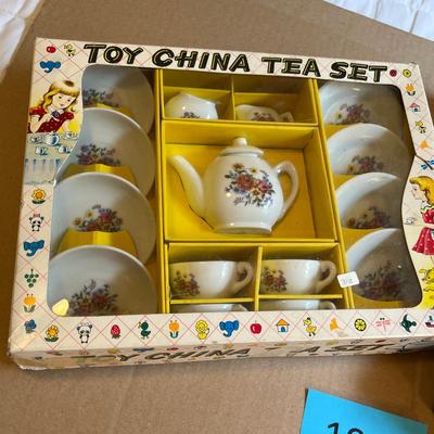 Lot of 3 toy china tea sets