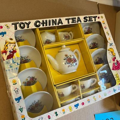 Lot of 3 toy china tea sets
