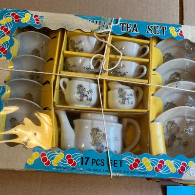 Lot of 2 vintage delux tea sets.