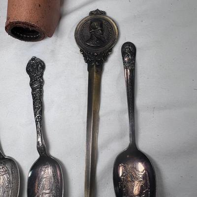 Napoleon bronze miniature figurine vintage collectible Spoons and Fork