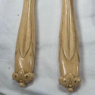 Napoleon bronze miniature figurine vintage collectible Spoons and Fork