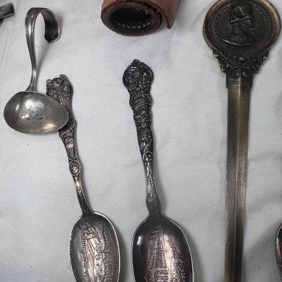 Napoleon bronze miniature figurine vintage collectible Spoons and Fork