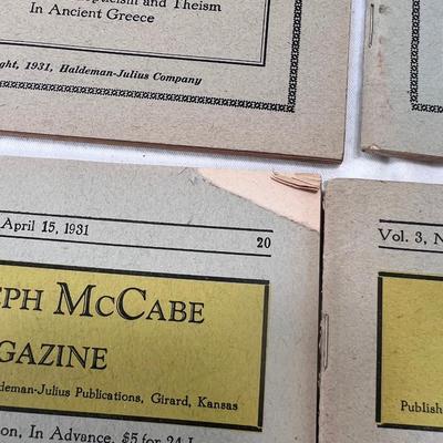 Full set six volumes The Joseph McCabe Magazine
