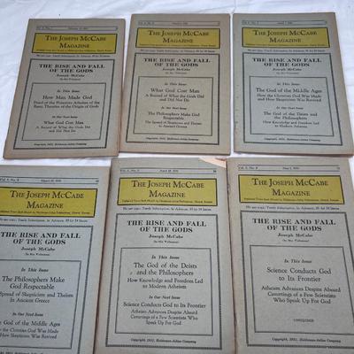Full set six volumes The Joseph McCabe Magazine