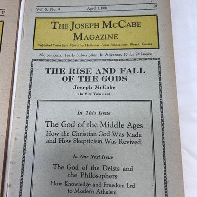 Full set six volumes The Joseph McCabe Magazine