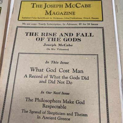 Full set six volumes The Joseph McCabe Magazine