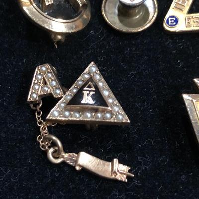 College Charm, & Other Misc. Pins (some marked 10K) -Lot 120