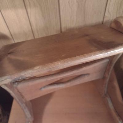 Vintage Solid Wood Rocking Footrest