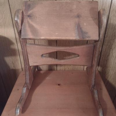 Vintage Solid Wood Rocking Footrest