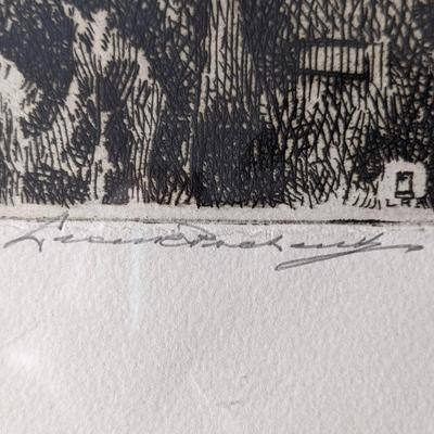 Original, Signed Sketching "Tapping the Furnace"