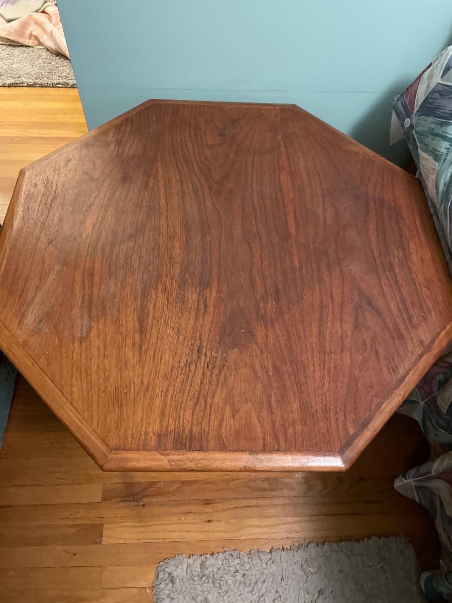 Octagon end table
