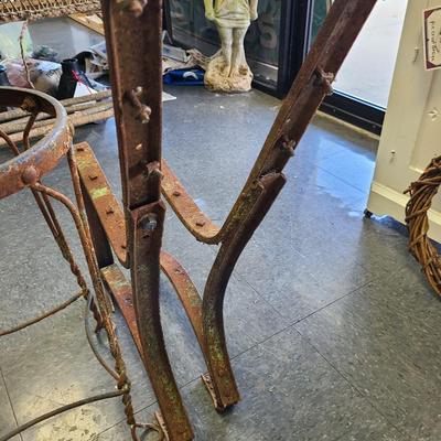 Vintage Metal Park Bench Frame
