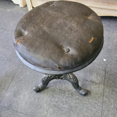 Horsehair Organ Stool - Turn of the Century - 13 inches diameter and 19 inches tall