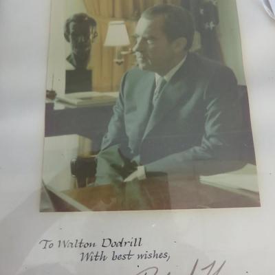 Signed Pictures of President Ford and President Nixon - Framed