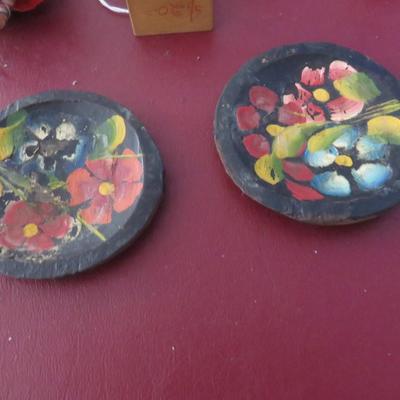 Lot of Mexican Items - Dolls, Small Plates, Tiny jug