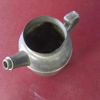 Pewter Pitcher with Silk Flowers