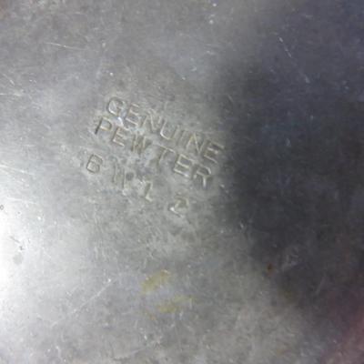 Pewter Creamer and Sugar