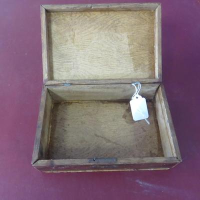Vintage Wooden Box with Flowers on top