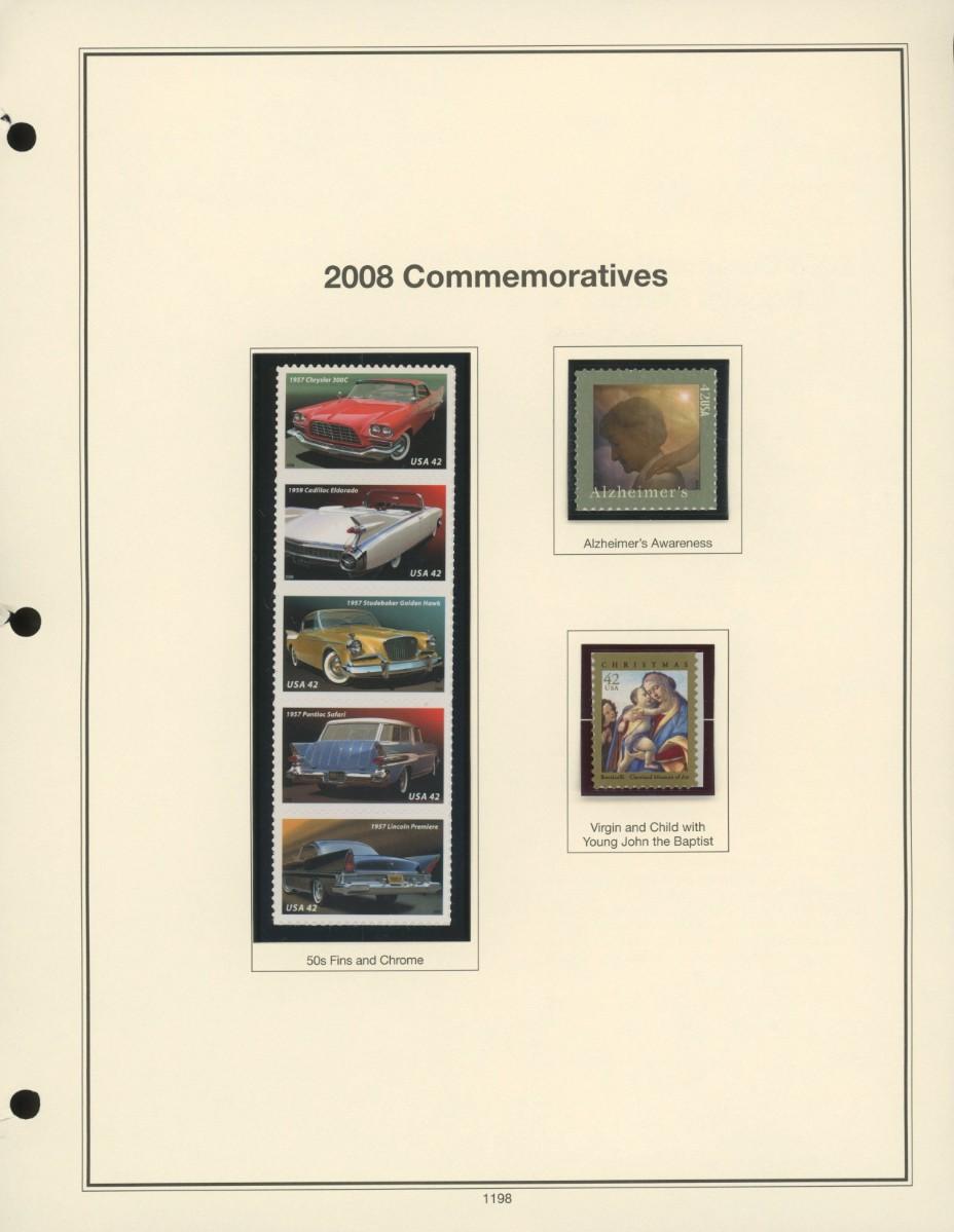2008 U.S. Commemorative Year Set – 48 Mint Stamps, Never Hinged – Complete Collection