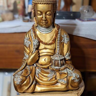 Gold Painted Tibet Buddha Statue