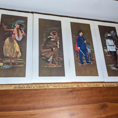 Rare Set of 4 VTG Maritz Travel Co. Lithographs