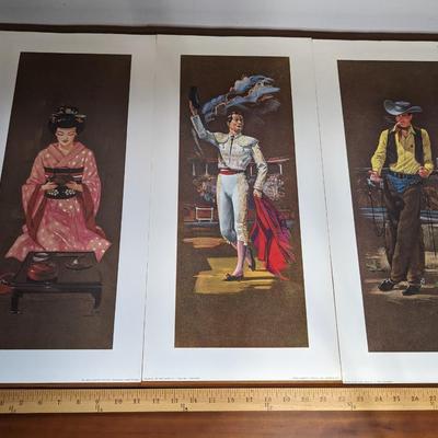 3 Rare Maritz Travel Co Lithographs