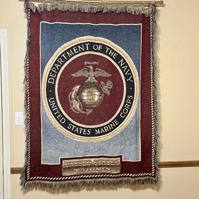 US Marine Corps Fringed Blanket