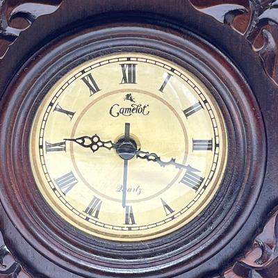 CAMELOT ~ Wooden Analog Table Clock