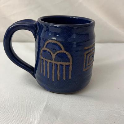 Two Signed Blue Mugs (K-MK)