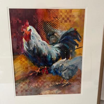 Framed Rooster Art by Diane F. Patton (K-MK)