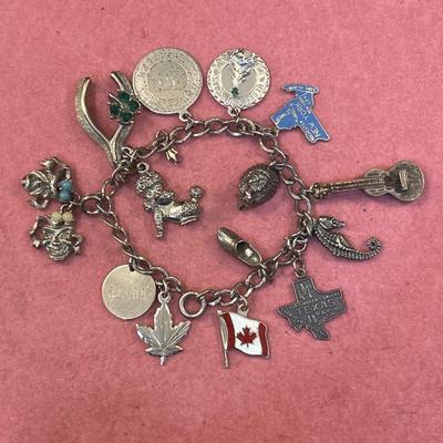 Vintage Sterling Silver Charm Bracelet