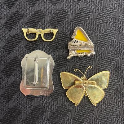 vintage gold tone pins