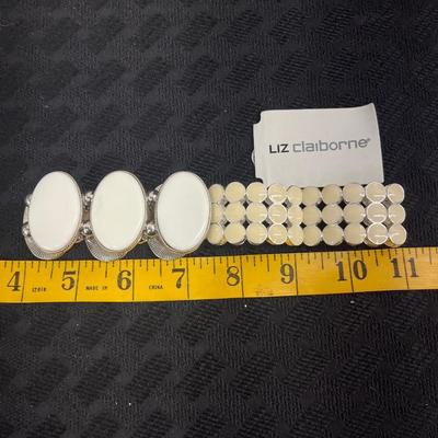 Liz Claiborne cream enamel bracelet