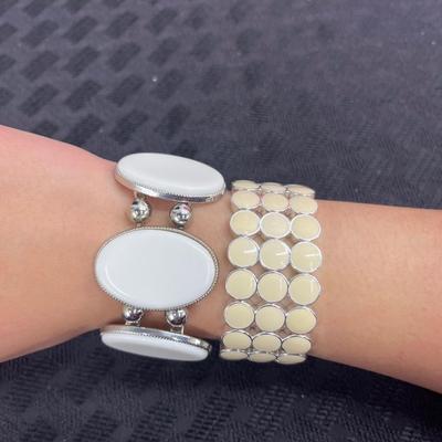 Liz Claiborne cream enamel bracelet