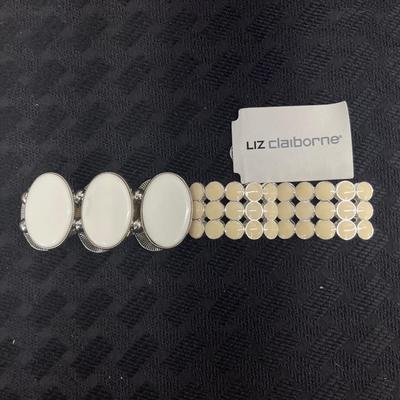Liz Claiborne cream enamel bracelet