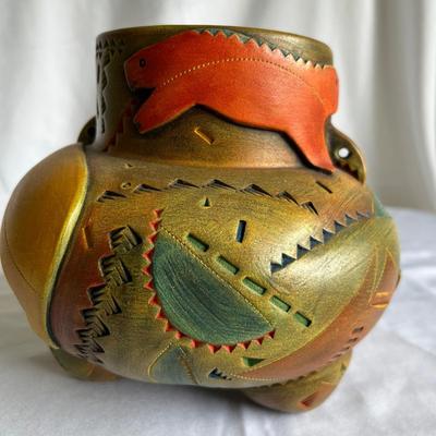 George Handy (Asheville Artist) Stoneware Vessel & More (K-RG)