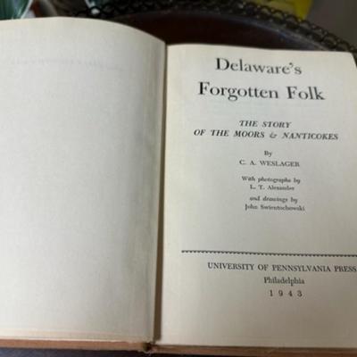 Rare Vintage Delaware's forgotten Folk 1943 hardcover