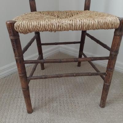 Wicker and Faux Bamboo Cafe Chair (P-BBL)