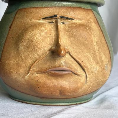 Vincent Sansone Pottery Head Jar (K-RG)
