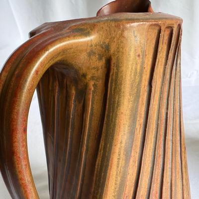 Textured Pottery Pitcher - Signed Shankin (K-RG)