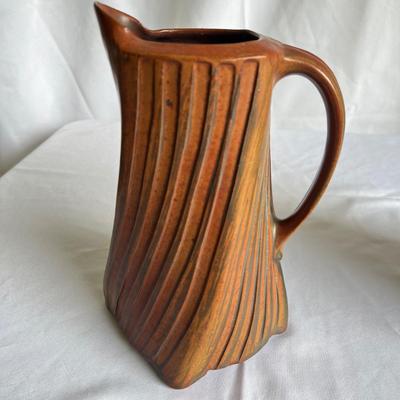 Textured Pottery Pitcher - Signed Shankin (K-RG)