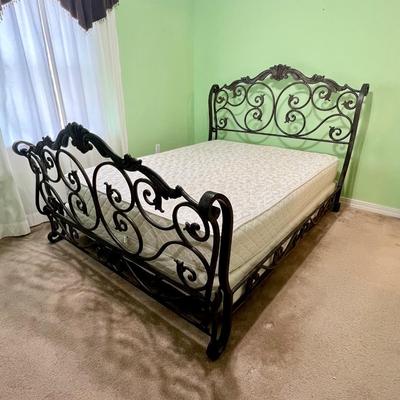 ASHLEY ~ Heavy Duty Metal Queen Bed ~ Includes KING KOIL Mattress & Box
