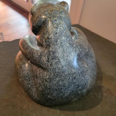 Olivier Carved Stone Bear Sculpture (GR-DW)
