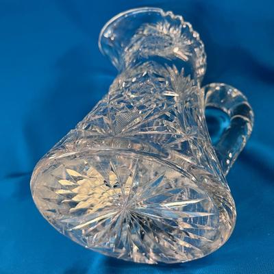 LOVELY ANTIQUE BRILLIANT CUT CRYSTAL PITCHER 